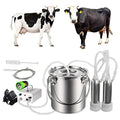 YLSAZL 3L Cow MilMachine, Electric Cow MilMachine,Rechargeable Battery Powered Speed Adjustable Pulsating Vacuum Pump with 2 Teat Cups(Battery Model)