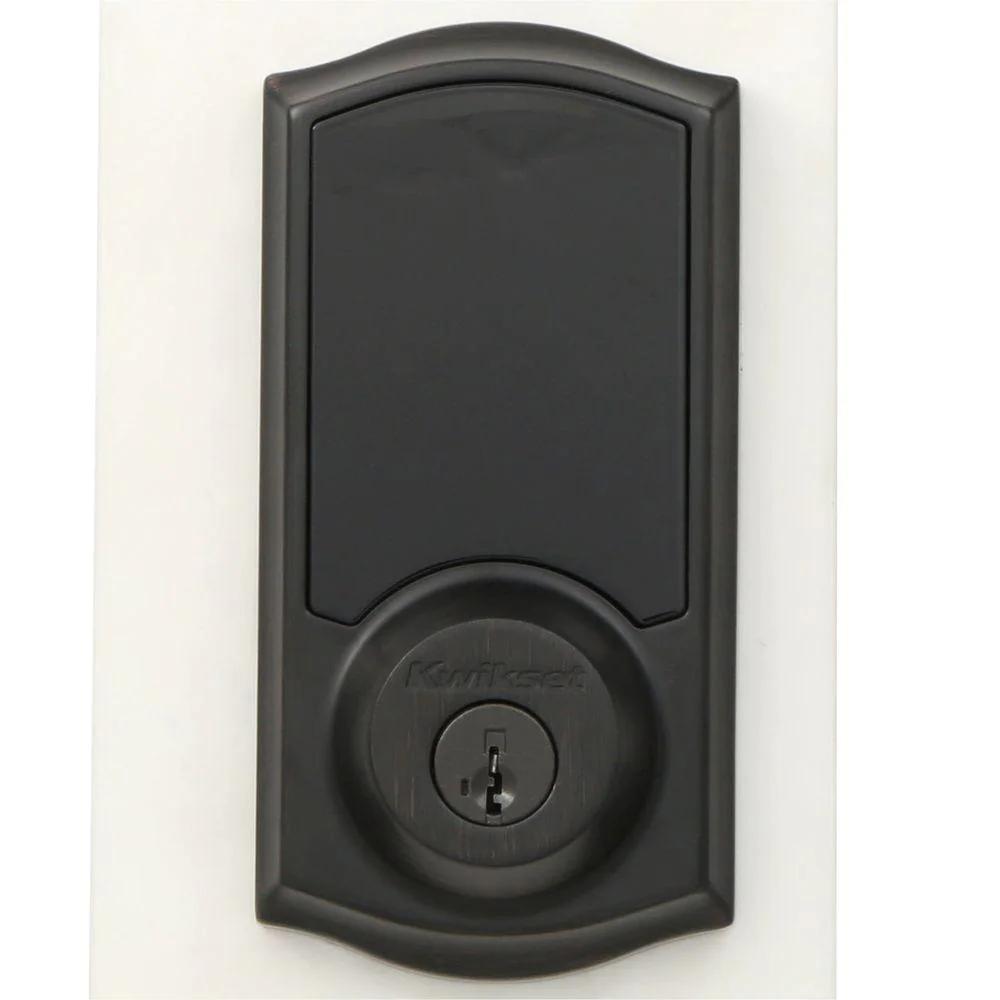 SmartCode 915 Touchscreen Venetian Bronze Single Cylinder Electronic Deadbolt with Avalon Handleset and Tustin Lever