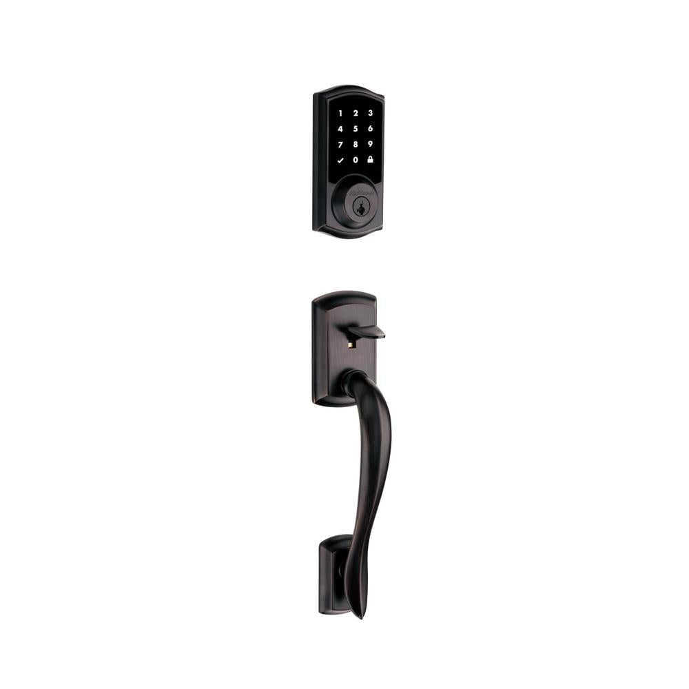 SmartCode 915 Touchscreen Venetian Bronze Single Cylinder Electronic Deadbolt with Avalon Handleset and Tustin Lever