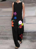 Embroidered Cotton And Linen Jumpsuit