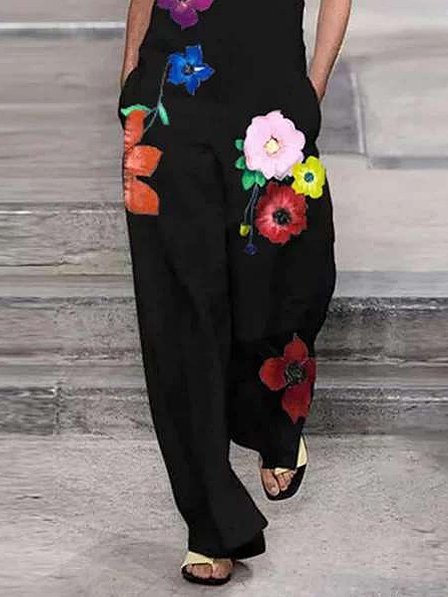 Embroidered Cotton And Linen Jumpsuit