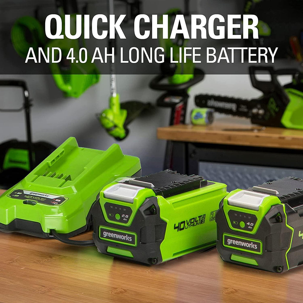 Greenworks 40V 19-Inch Cordless (3-In-1) Push Lawn Mower, 4.0Ah + 2.0Ah Battery and Charger Included 25223