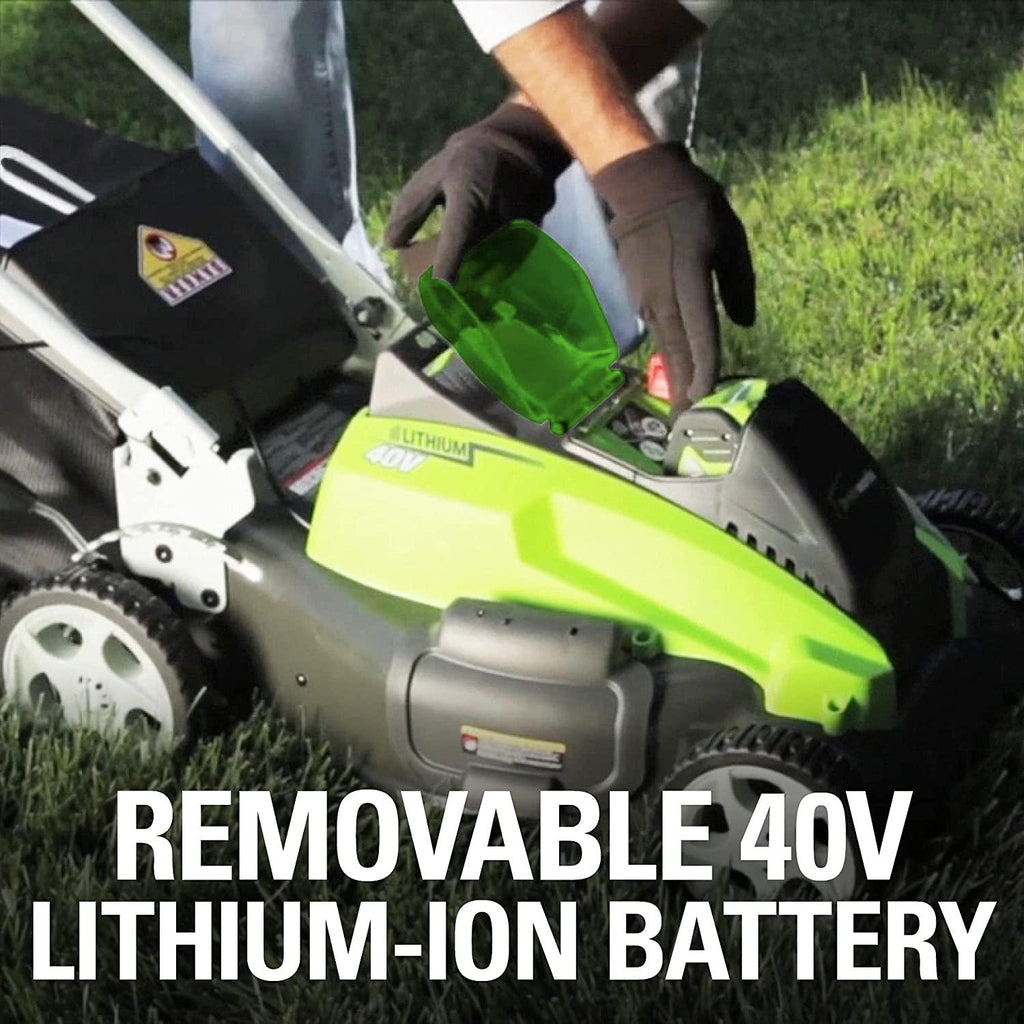 Greenworks 40V 19-Inch Cordless (3-In-1) Push Lawn Mower, 4.0Ah + 2.0Ah Battery and Charger Included 25223