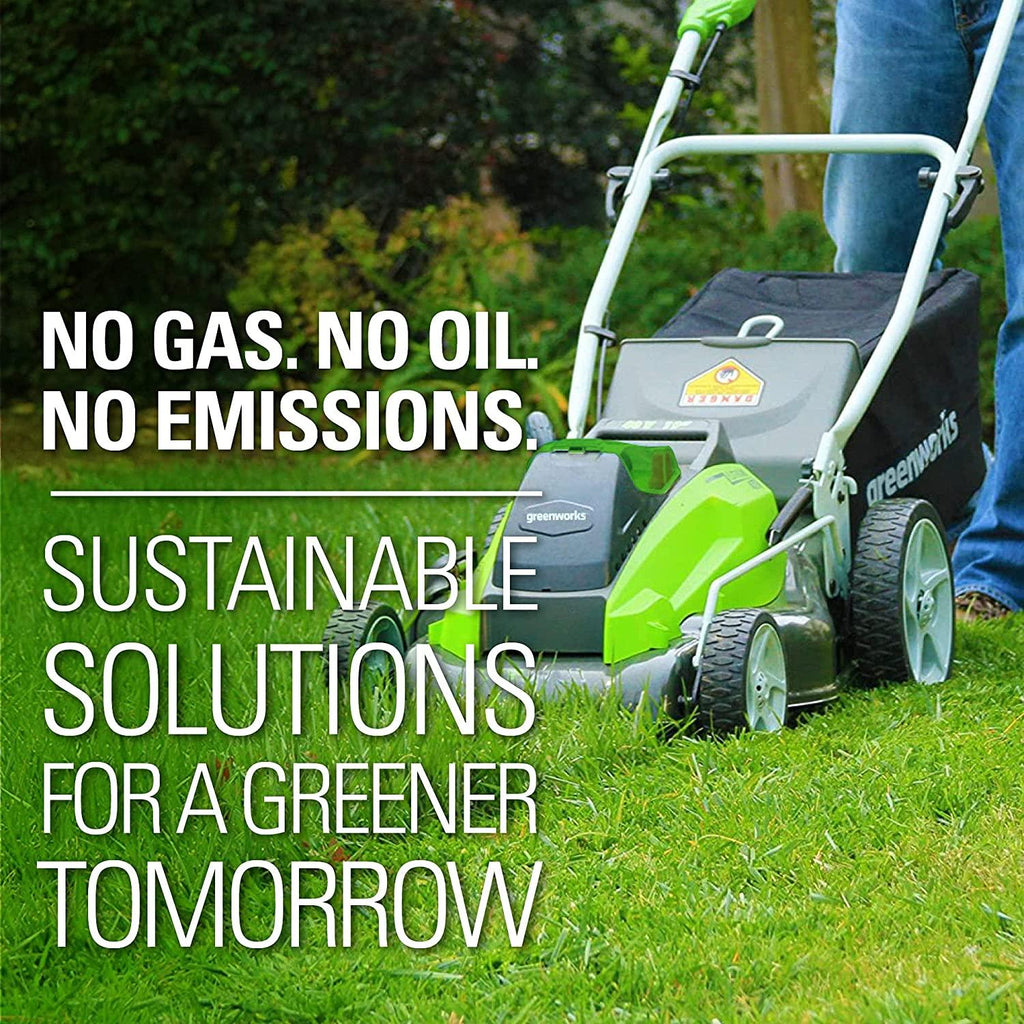 Greenworks 40V 19-Inch Cordless (3-In-1) Push Lawn Mower, 4.0Ah + 2.0Ah Battery and Charger Included 25223