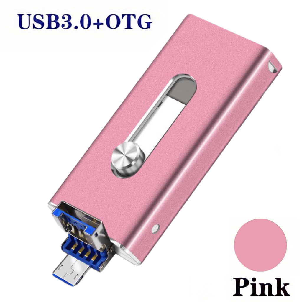 USB Flash Drive 3.0  Photostick, High Speed Sticks External StoraPen Drive For Phone/Pad/Android/PC, Copy Photo Videos Files With One Click.