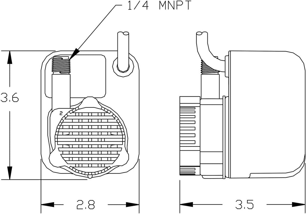 Little Giant PE-1 Small Submersible Pump, 1/125HP 170GPH 115V Epoxy Encapsulated