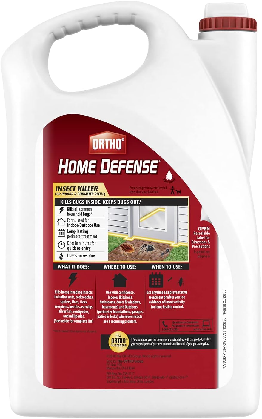 Ortho Home Defense Insect Killer for Indoor &amp; Perimeter Refill 2, 1.33 gal., 4-pack