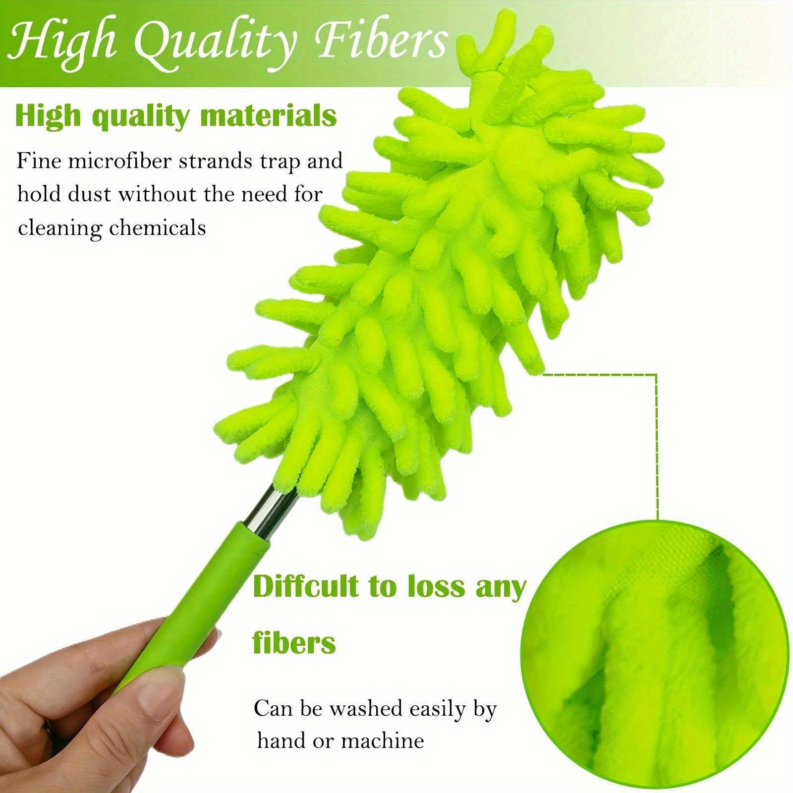 1Pc Microfiber Duster Brush, Extendable Hand Dust Cleaner Anti Dusting Brush Home Duster Air-condition Car Furniture Cleaning Brush Cleaning Tool