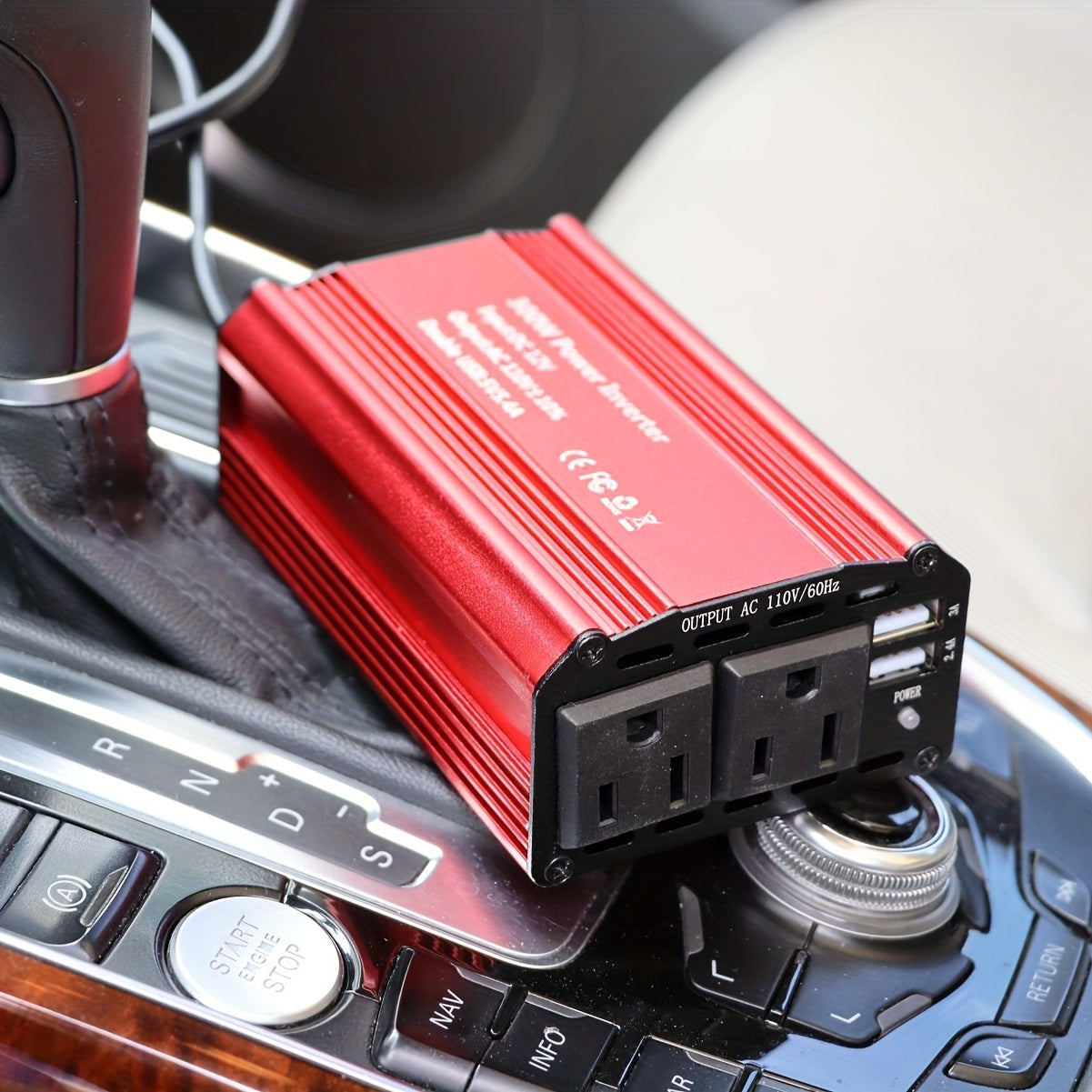 300W Power Inverter DC 12V To 110V AC Car Inverter With 5V 2.4A+3A And 2USB Car Adapters