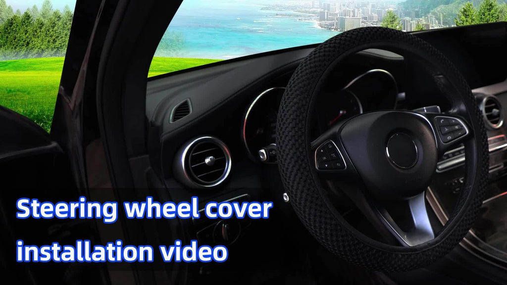 Three-dimensional Mesh Breathable Sweat-absorbing Comfortable Non-slip Car Steering Wheel Cover, Without Inner Ring Suitable For 14.57-14.96inch Auto Parts