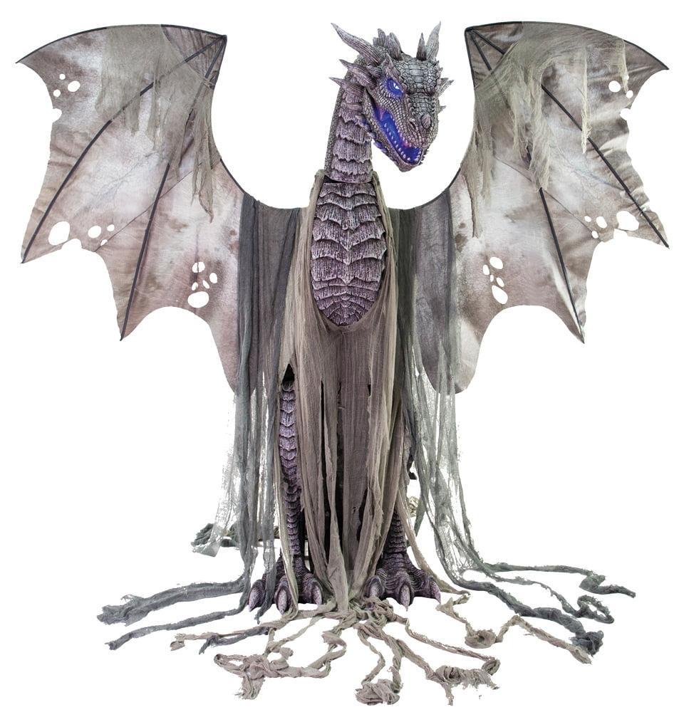 7ft. Winter Dragon Animated Prop Halloween Decoration