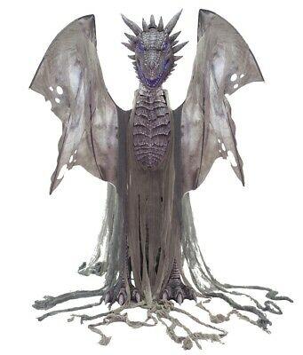 7ft. Winter Dragon Animated Prop Halloween Decoration