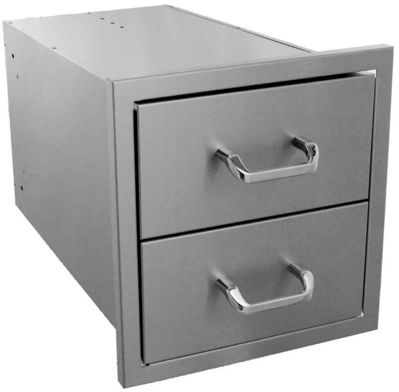 Two Drawer -In StoraUnit 12" x 11", Outdoor Kitchen, BBQ Island, USA