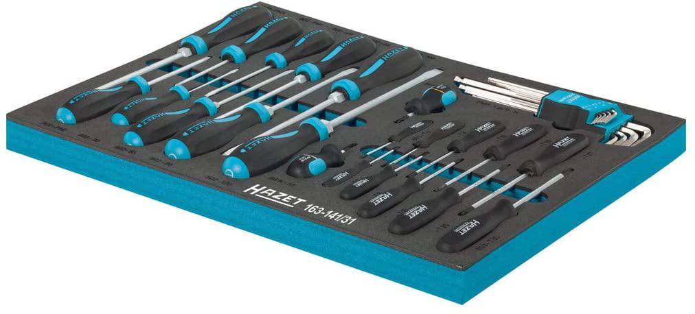 Hazet 163-141/31 Screwdriver set with tool tray insert (31 Piece)