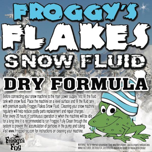 55 Gallon Drum - DRY Snow Juice Machine Fluid - Froggys Flakes (50-75 Foot Float / Drop) Low Residue Formula