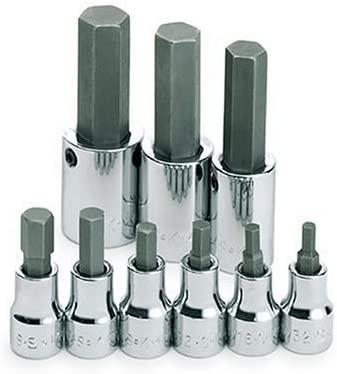 SK Hand Tools 19733 9-Piece 3/8-Inch and 1/2-Inch Drive Fractional Hex Bit Socket Set