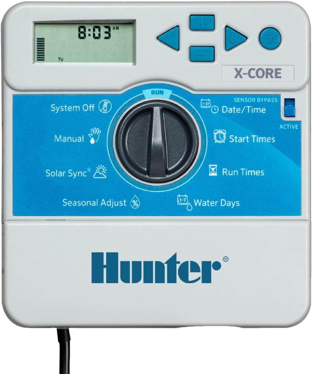 Hunter XC800I X-Core 8-Station Indoor Irrigation Controller, Small, Gray