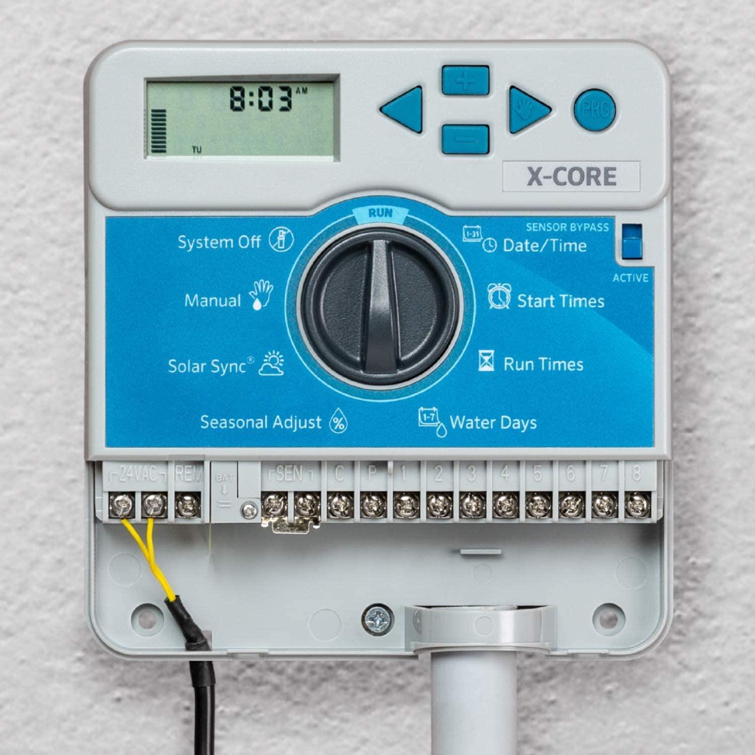 Hunter XC800I X-Core 8-Station Indoor Irrigation Controller, Small, Gray