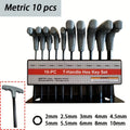 T Handle Hex Key Set Metric And Or SAE 10 To 20pcs Allen Allan Keys T Bar Wrench With Stand