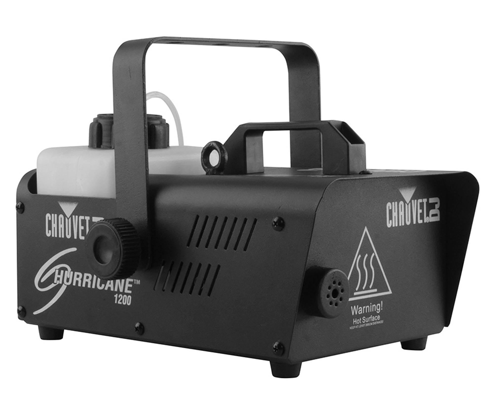Chauvet DJ Hurricane 1200 1.0L Pro Fog/Smoke Machine with Wired Remote (2 Pack)