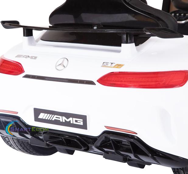 Electric power 12V Mercedes GTR ride on car for Kids with Remote Control Opening doors LED lights MP3 - White