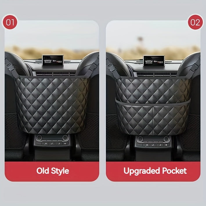 Wallet Handbag Car Supplies StoraBetween Car Seats Car Organizer Mesh Bag With Extra Back Pocket Car Seat Back Organizer Box Car Accessories