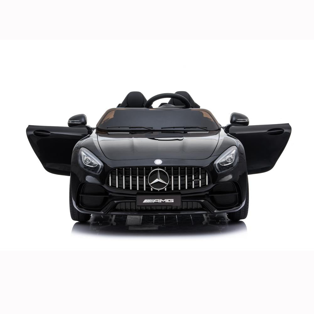 Lowestbest Electric Cars for Kids, Black 12V Kids Battery Powered Ride On Car w/ Remote Control, LED Lights, MP3 Player, 3 Speeds, Best Gift for Boy &amp; Girls