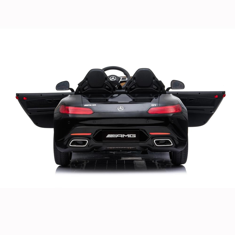 Lowestbest Electric Cars for Kids, Black 12V Kids Battery Powered Ride On Car w/ Remote Control, LED Lights, MP3 Player, 3 Speeds, Best Gift for Boy &amp; Girls