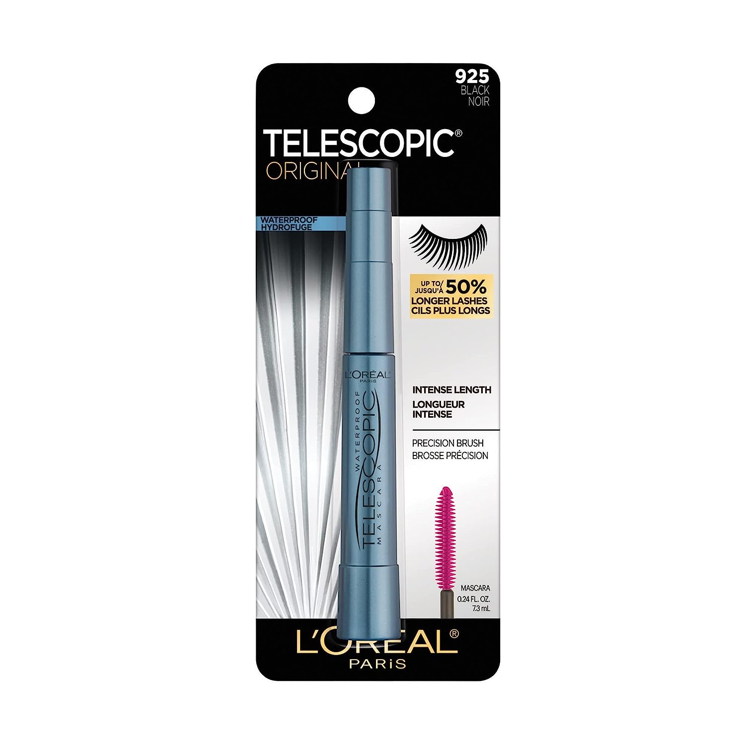 L'Oreal Paris Makeup Original Telescopic Lengthening Mascara, Waterproof Black