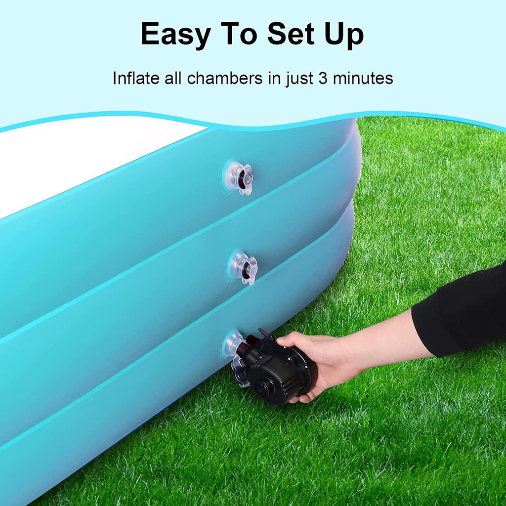 inflatable pool, sineau inflatable pool for kids and adults, 120" x 72" x 22" oversized thickened family swimming pool for kids, toddlers, adults, outdoor, garden, backyard, summer water party