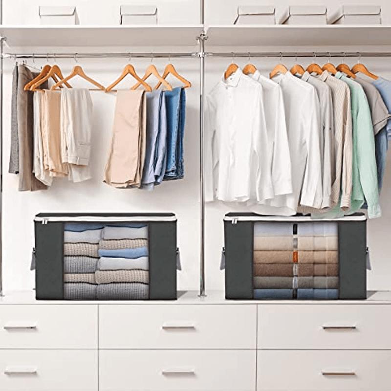 LarClothes StoraBag, Clothes Organizer With Handle &amp; Clear Window, StoraBins Containers For Comforters &amp; Blankets