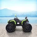 Kids Electric Ride ON Toys, Quad Ride ON Toys 12 Volt Car, 4-Wheeler ATV Ride ON Car w/ 3.7mph Max, 2 Speed, LED Lights, AUX Jack, Radio, Powered Motorcycle for Boys, 3-8 Years Old, Green, W1857