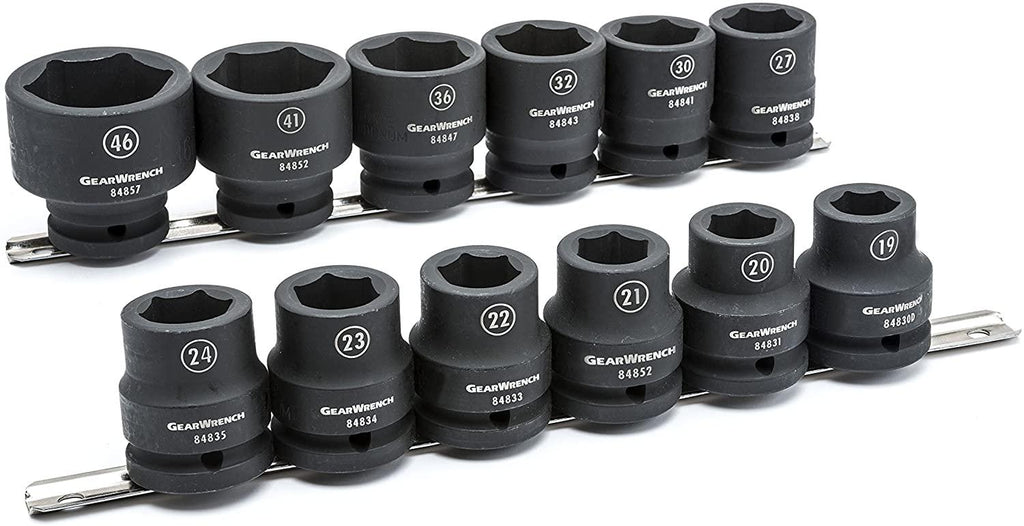 GEARWRENCH 3/4" Drive Standard Impact Metric Socket Set 12 Pc., 6 Point - 84958