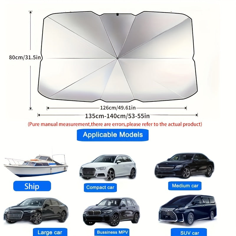 Protect Your Car from the Sun with this Portable, Foldable Car Windshield Sunshade!
