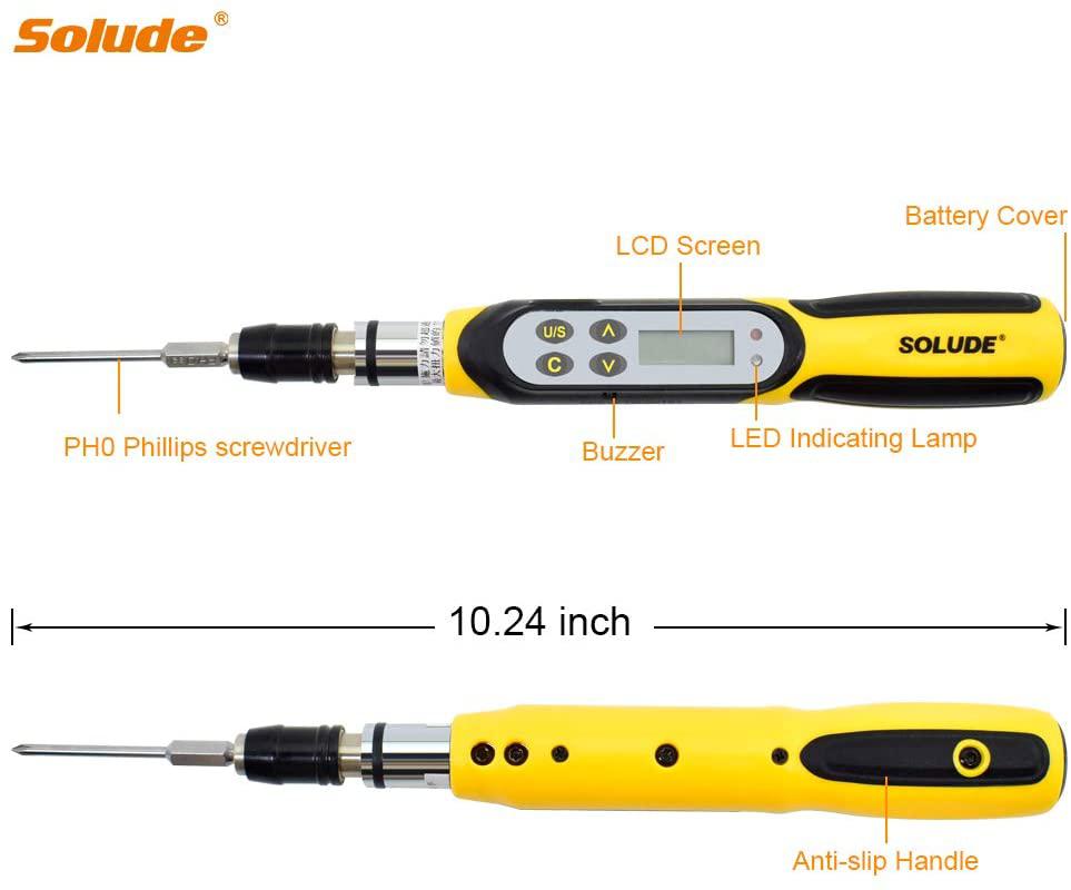 Mini Digital Torque Screwdriver 20-400cN.m,1/4 inch Drive Adopter,with Buzzer &amp; LED indicator
