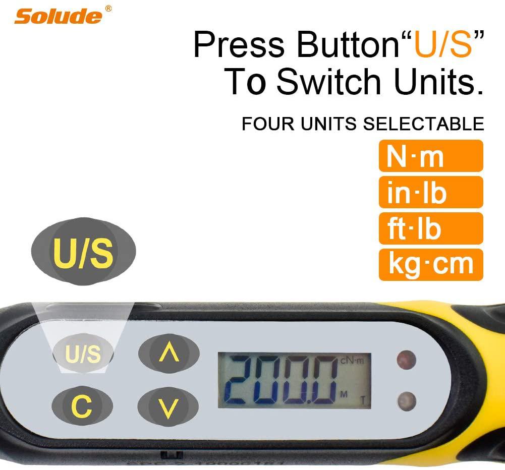 Mini Digital Torque Screwdriver 20-400cN.m,1/4 inch Drive Adopter,with Buzzer &amp; LED indicator