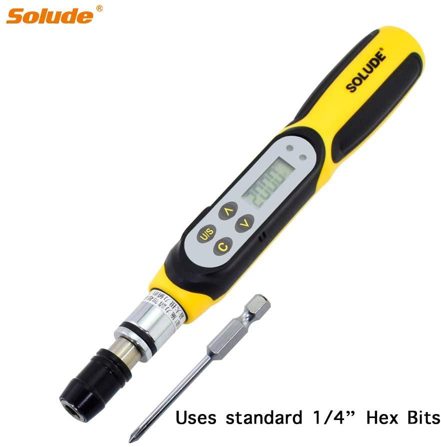 Mini Digital Torque Screwdriver 20-400cN.m,1/4 inch Drive Adopter,with Buzzer &amp; LED indicator