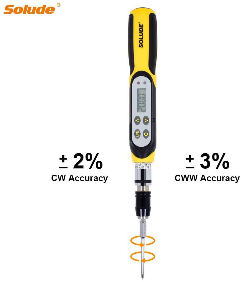 Mini Digital Torque Screwdriver 20-400cN.m,1/4 inch Drive Adopter,with Buzzer &amp; LED indicator