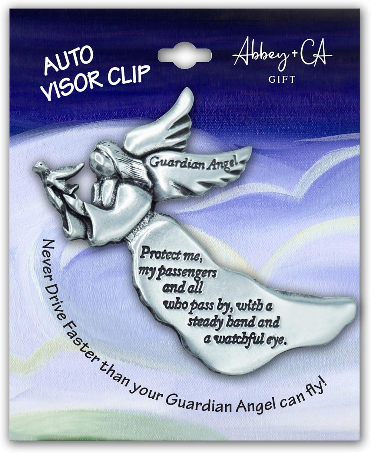 Cathedral Art (Abbey &amp; CA Gift Guardian Angel Sun Visor Clip, Multicolored