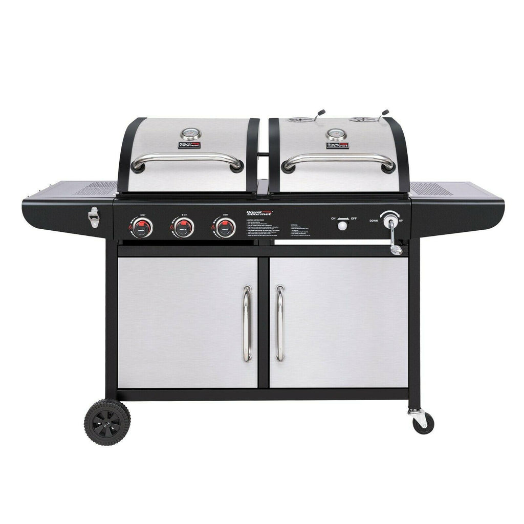 Gas Charcoal Grill Combo 3-Burner Dual Fuel Grill Combo ZH3002SN
