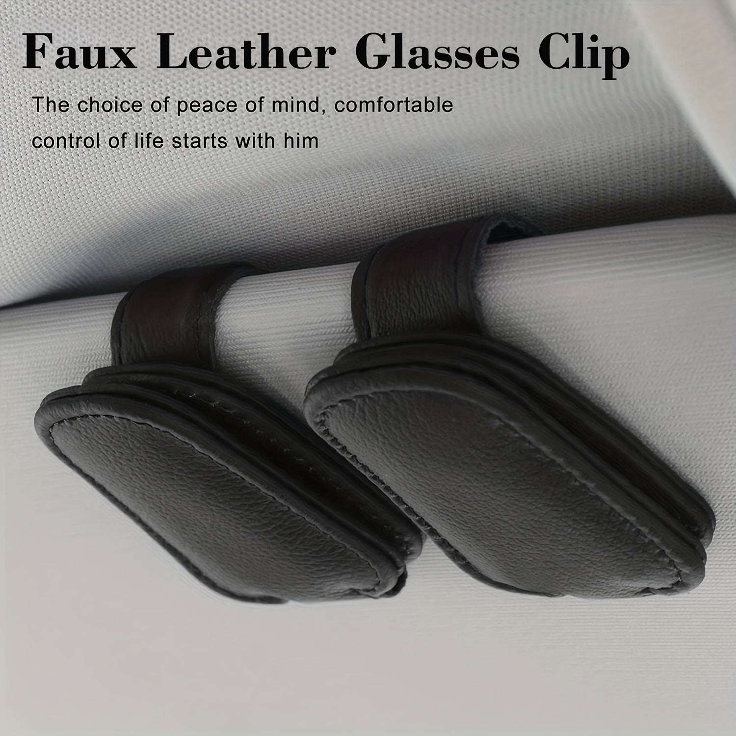 1pc Magnetic PU Leather Car Visor Sunglasses Holder, Sunglasses Holders For Car, Sunglasses Clip For Car Visor, Car Interior Visor Accessories