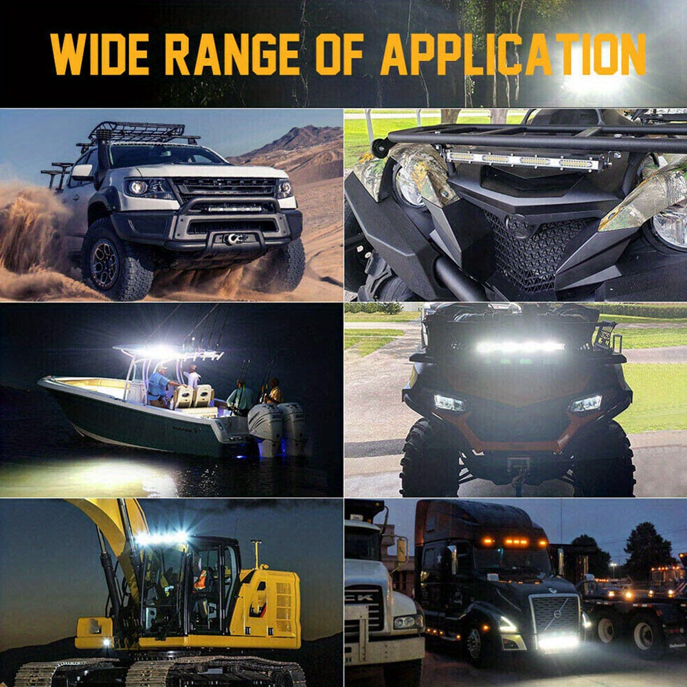 LED Work Light Ultra-thin Single Row LED Light Bar Suitable For Off-road 4x4  Car SUV Trucks Tractor Fog Lights 12V/24V Spot Flood  Light Bar