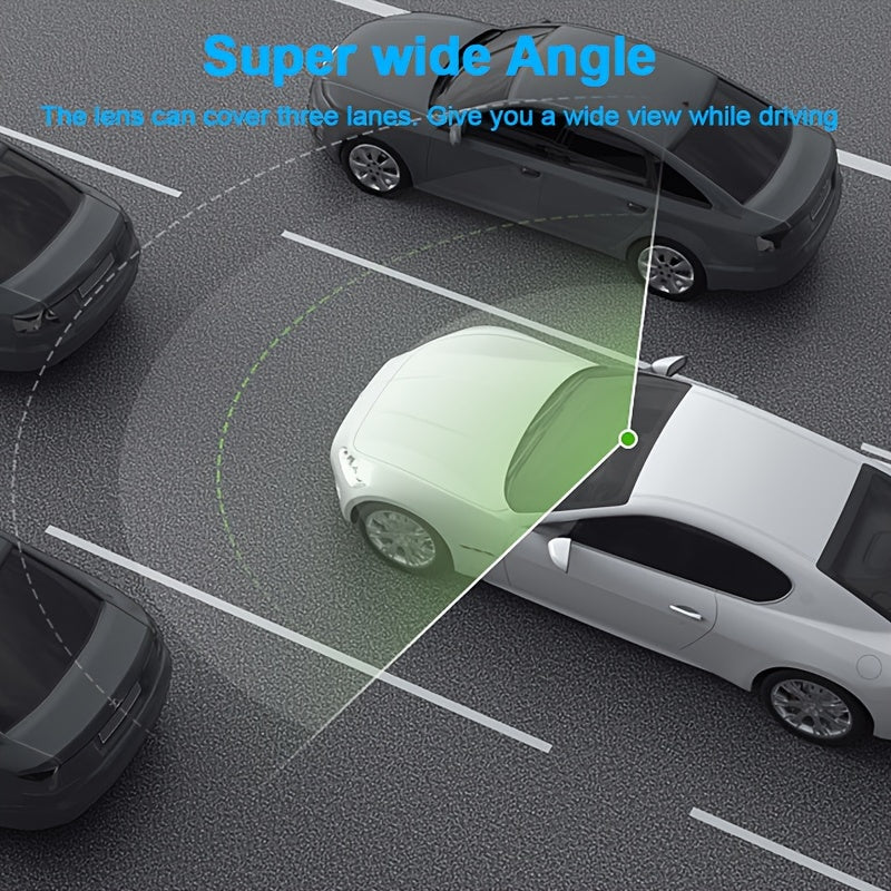 1080P 2 Cameras Dash Cam W/ IR Night Vision, Loop Recording &amp; 2" IPS Screen
