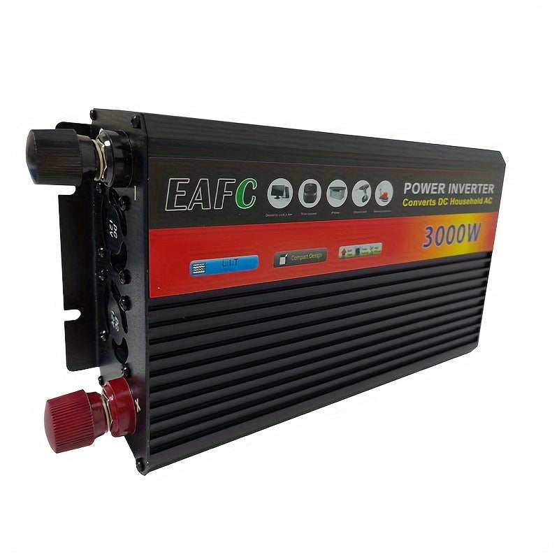 3000W Portable Inverter DC 12V To AC 110V Power Inverter  Portable Car Power Bank VoltaConverter Solar Inverters Multi Functional Vehicle Inverter