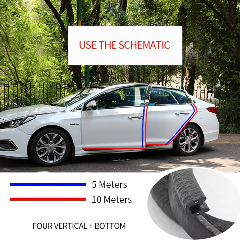 Car Door Protector Decoration Strip, Universal Auto Door EdBumper Protector Stickers Anti-Scratch Car Styling Moulding Strip