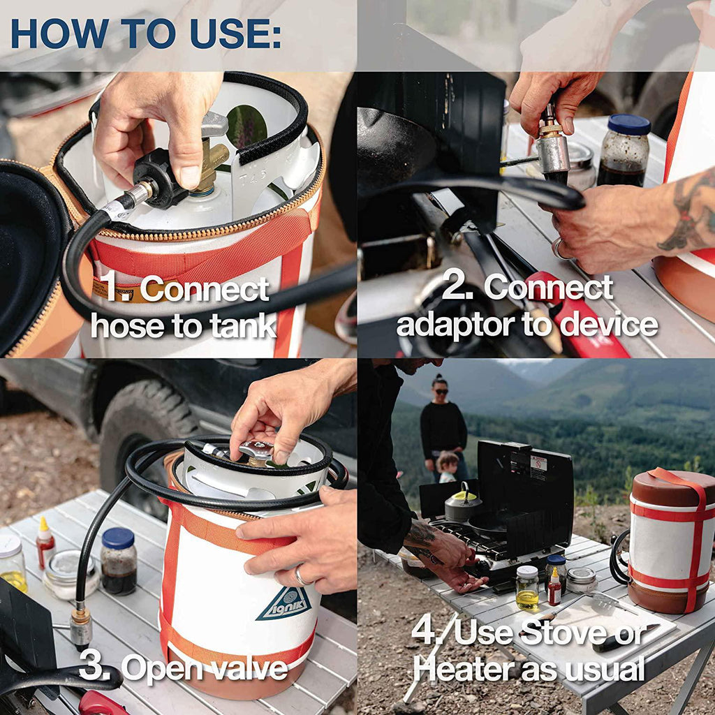 Ignik Refillable Propane Gas Growler Deluxe Kit with Adapter Hose and Carry Case