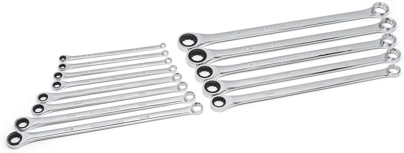 GEARWRENCH 13 Pc. GearBox 12 Pt. XL Double Box Ratcheting Wrench Set, SAE - 85999