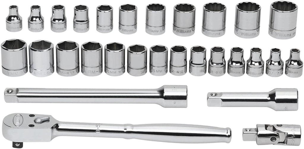 Williams WSMB-29F 29-Piece 3/8-Inch Drive Socket and Drive Tool Set