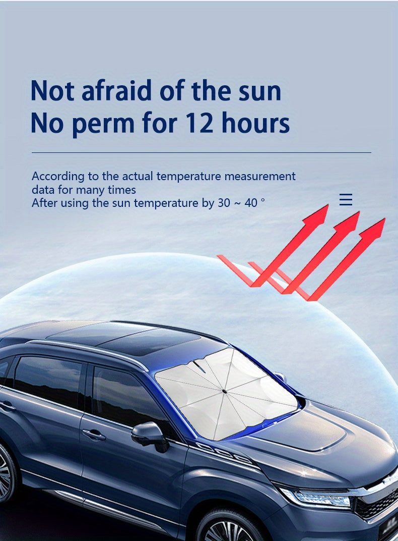 2023 Car Sun Umbrella: Innovative Telescopic Sun Visor for Heat Insulation &amp; Shade Protection!