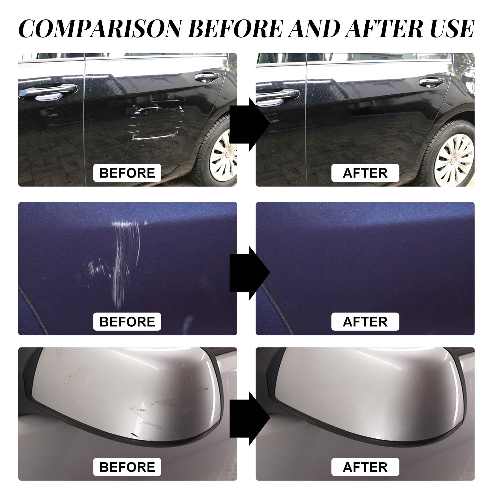Car Paint Scratch Repair Set, Wax Polishing Scratch Remover Car Polish Cleaning Tool For Care Styling Protection Kit